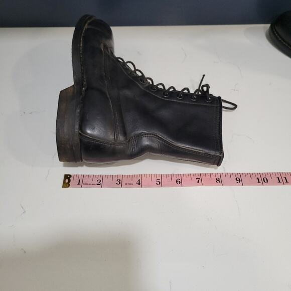 Vintage Addison Shoe Company Steel Toe Leather Boots Men's 5.5 Woman's 7… - Picture 12 of 14